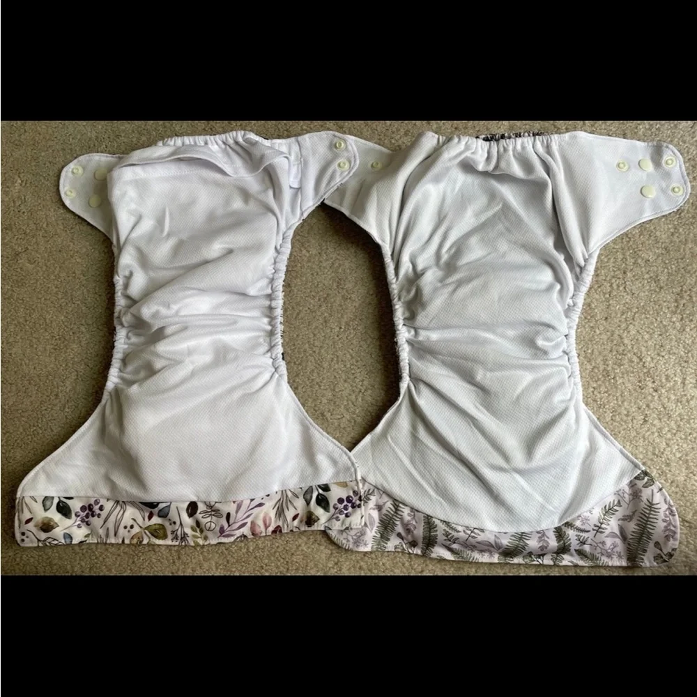 Floral and Fern Print Cloth Diapers